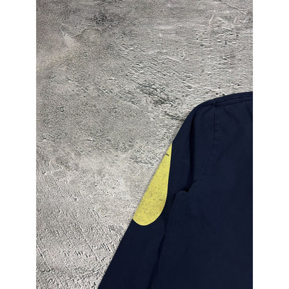 Evisu long sleeve big logo navy yellow daicock t-shirt