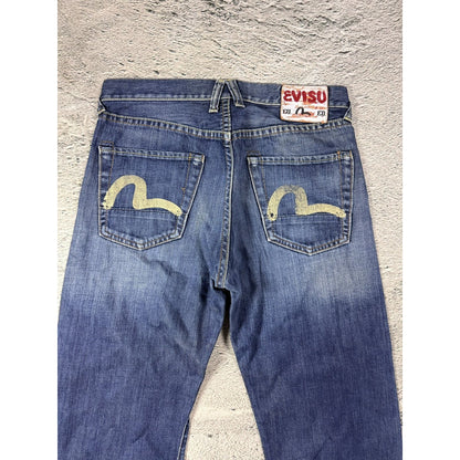 Evisu jeans vintage navy blue white seagulls EU ED