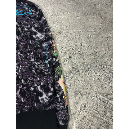 Ed Hardy zip hoodie purple vintage Y2K Christian Audigier