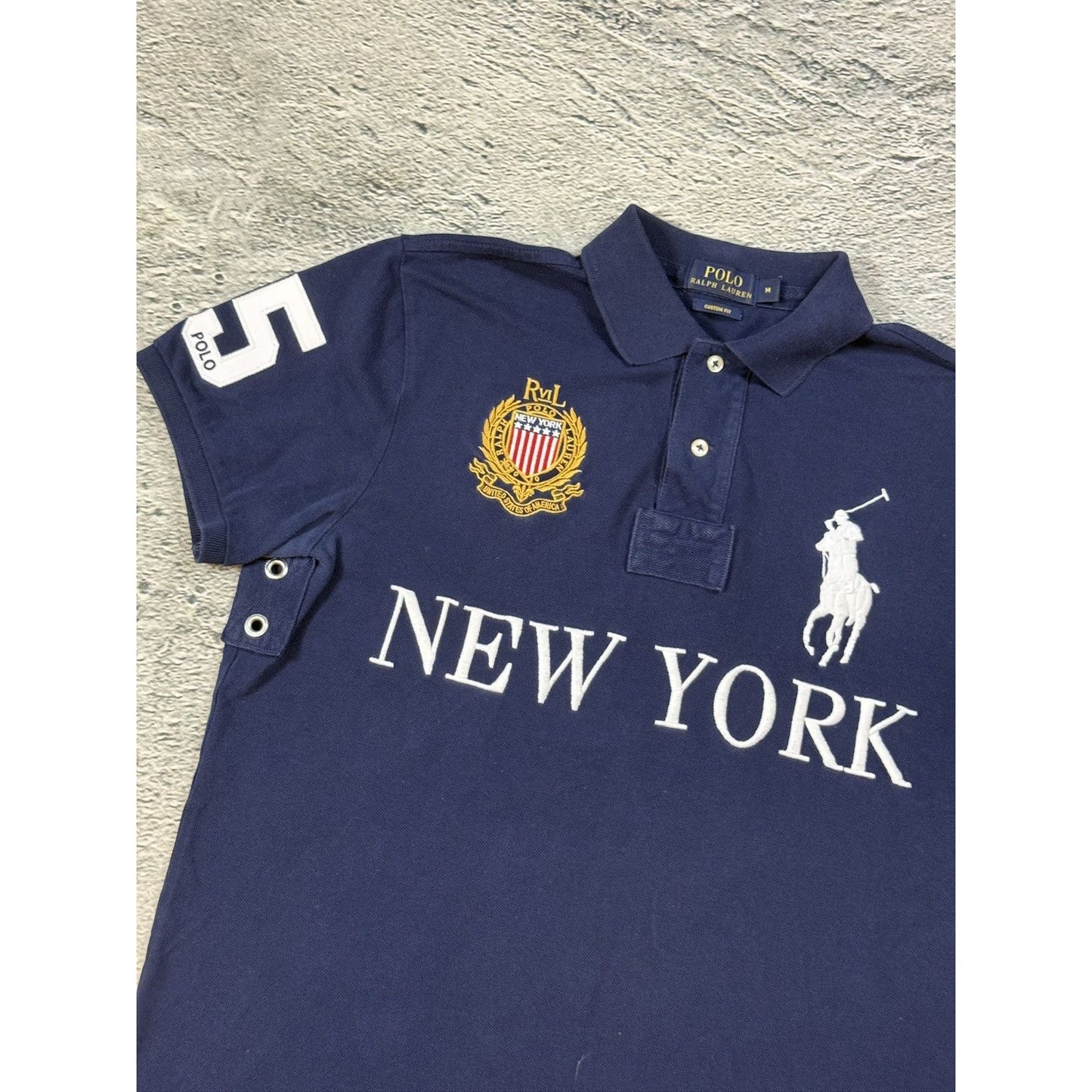 Chief Keef Polo Ralph Lauren New York navy blue Polo T-shirt
