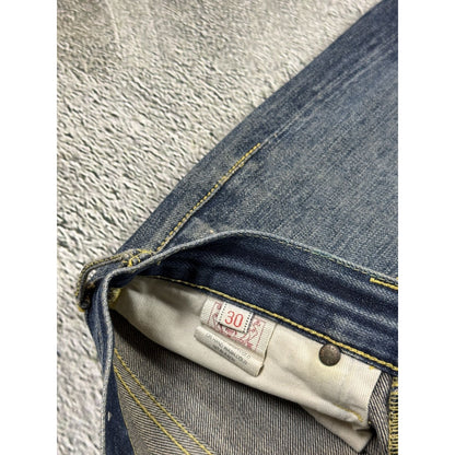 Evisu jeans silver daicock big logo selvedge denim