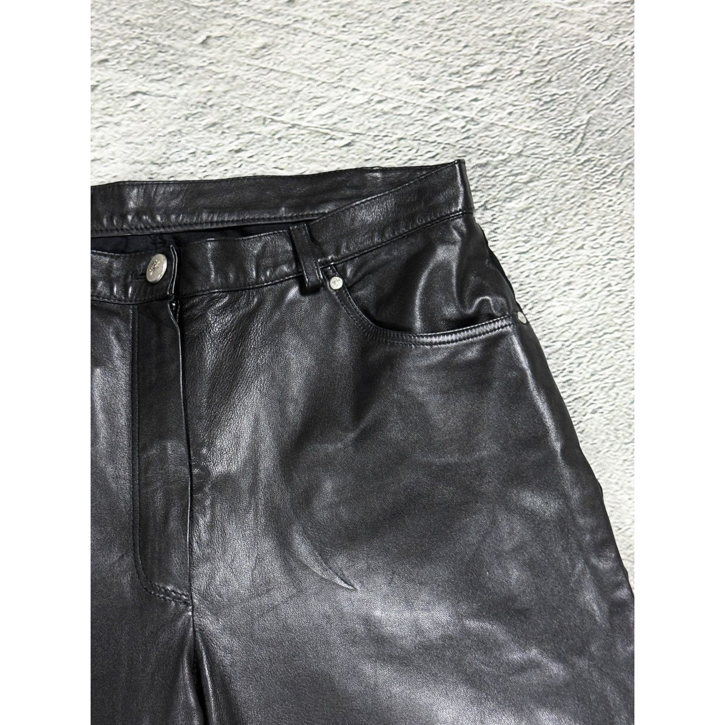 MCM Black Leather Pants Vintage