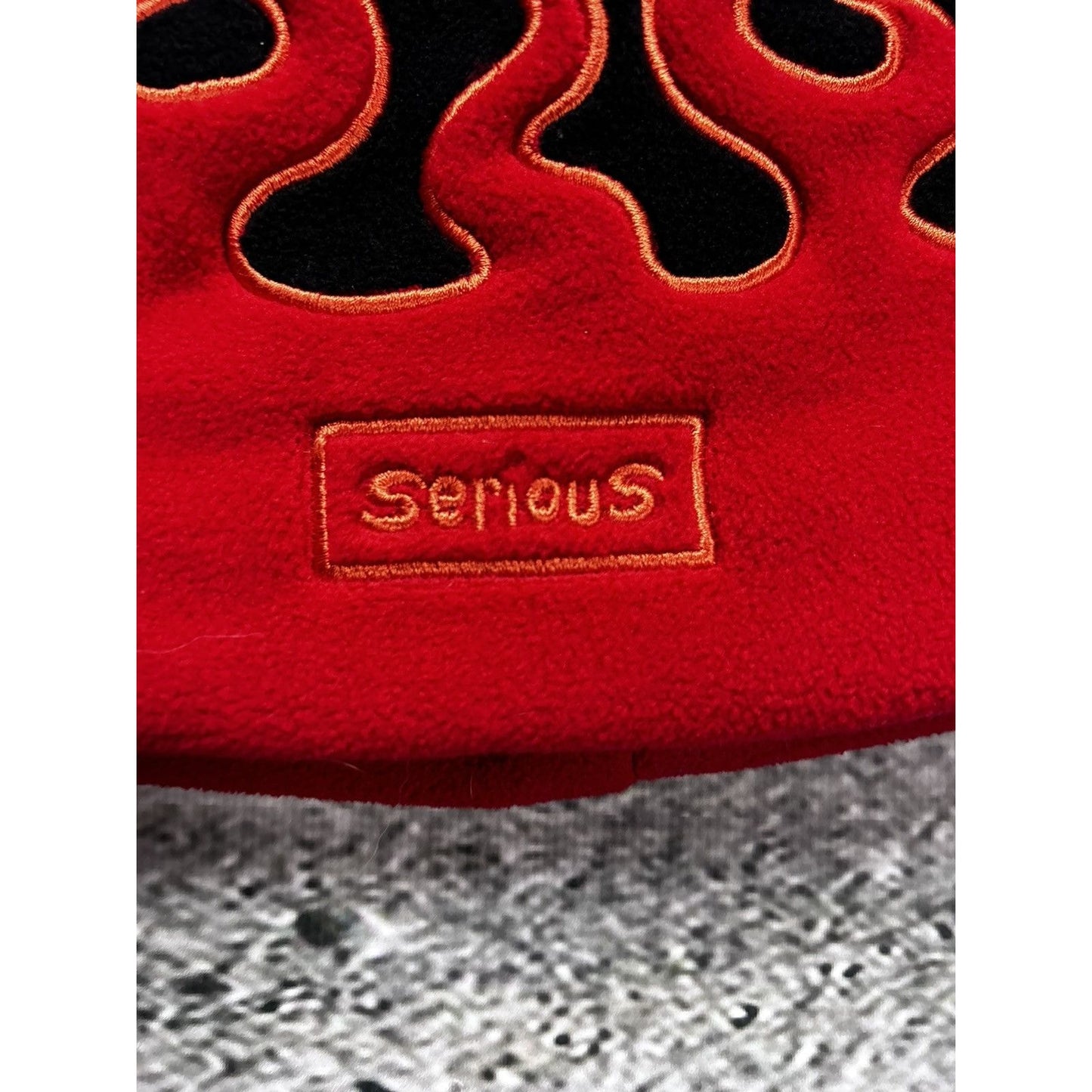 Flames beanie Y2K red black fire