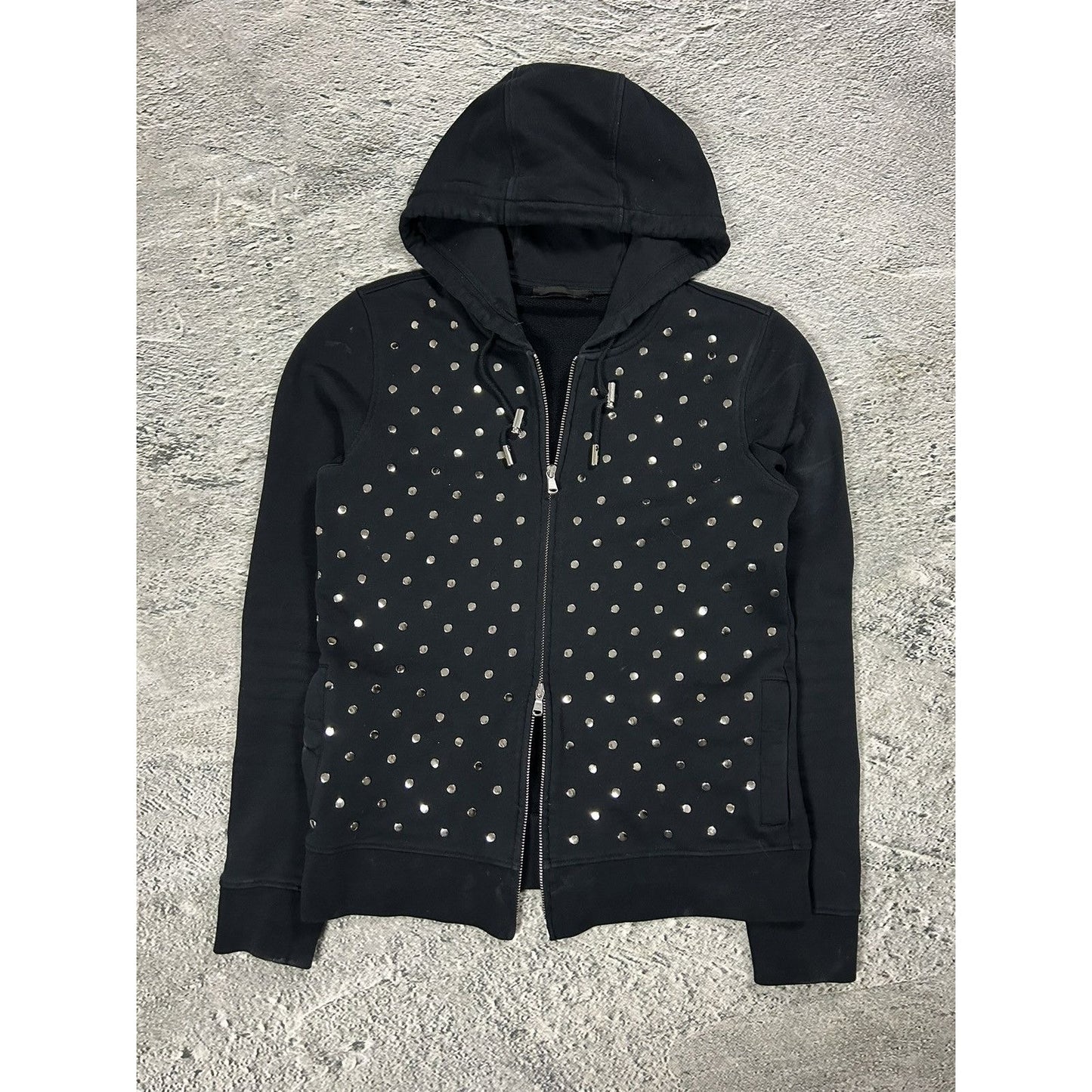 Diesel Black Gold Line studded zip hoodie
