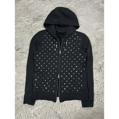 Diesel Black Gold Line studded zip hoodie