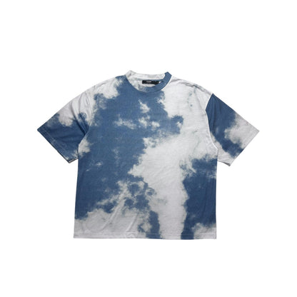 Jaded London Printed T-shirt Sky clouds blue white Y2K