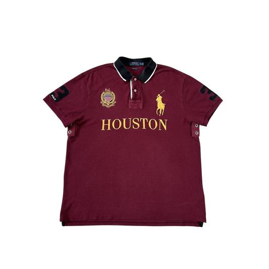 Chief Keef Polo Ralph Lauren Houston vintage shirt burgundy