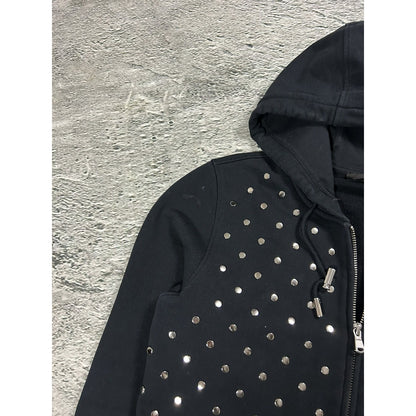 Diesel Black Gold Line studded zip hoodie