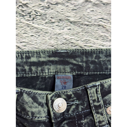 True Religion jeans skinny marble camo khaki green