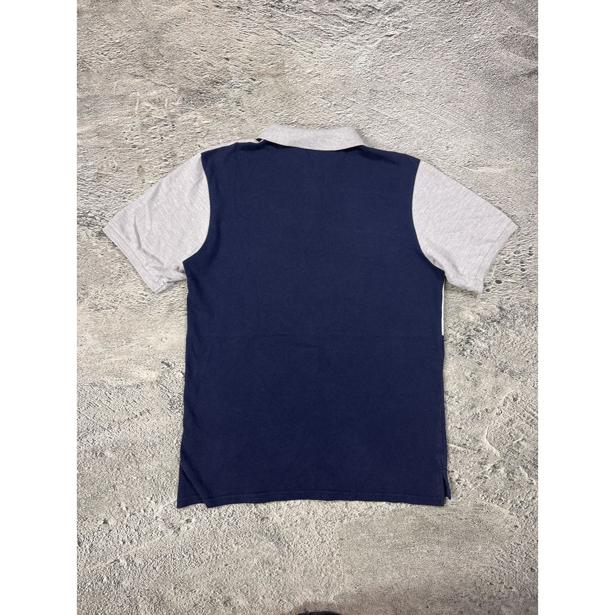 Yves Saint Laurent polo big logo stripped YSL t-shirt grey