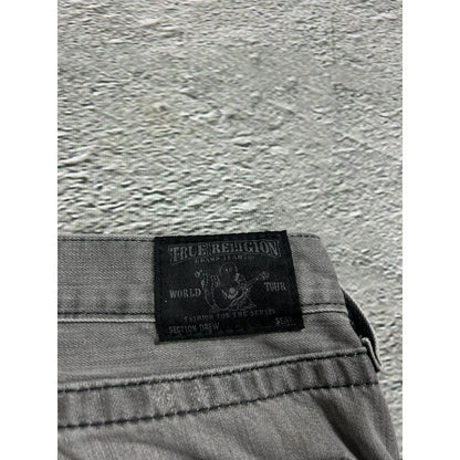 True Religion jeans vintage grey Drew straight distressed