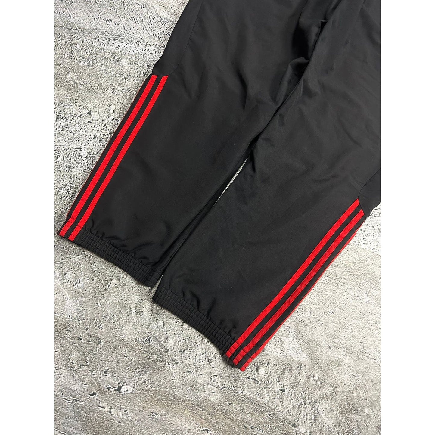 Adidas vintage black red track pants small logo 2000s