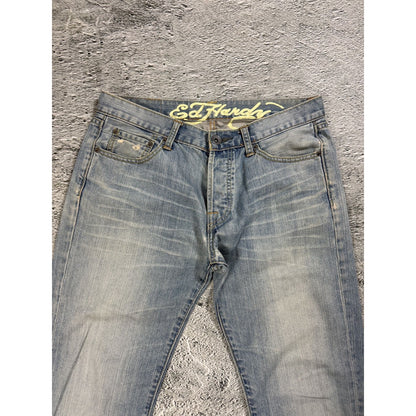 Ed Hardy Christian Audigier vintage jeans big logo pants