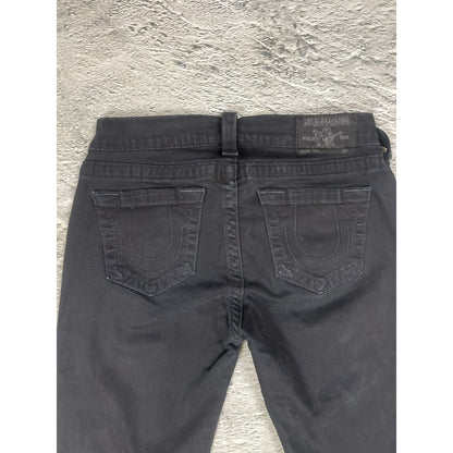 True Religion jeans biker black vintage Y2K slim skinny