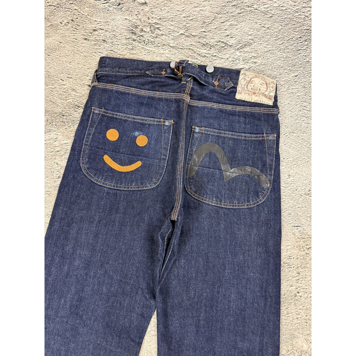 Evisu Yamane jeans smiley face Japanese vintage raw denim