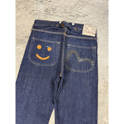 Evisu Yamane jeans smiley face Japanese vintage raw denim
