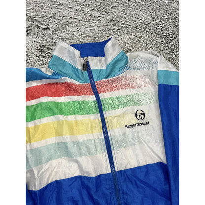 Sergio Tacchini track suit vintage blue white nylon