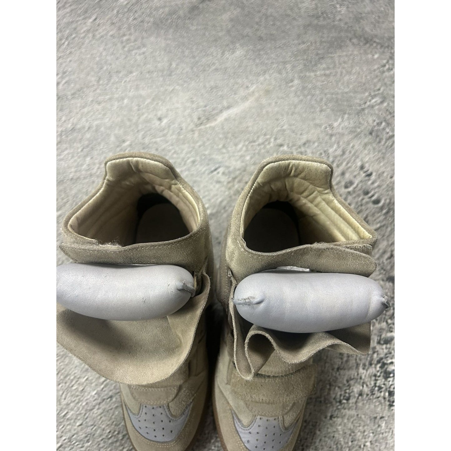 Isabel Marant Leather Sneakers Bekett beige wedge