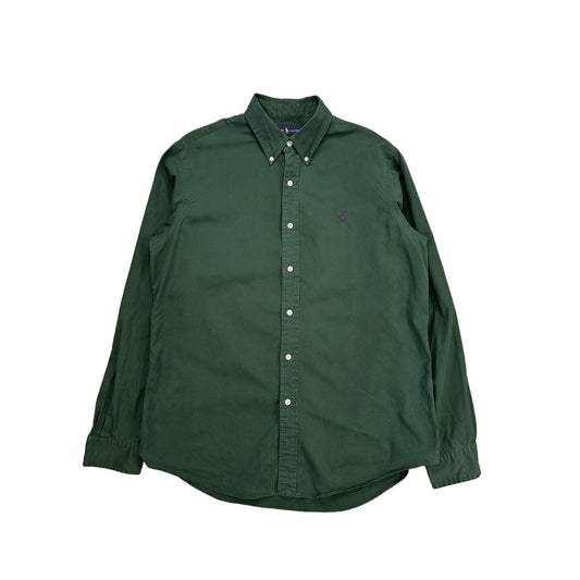 Polo Ralph Lauren green shirt button up longsleeve plain