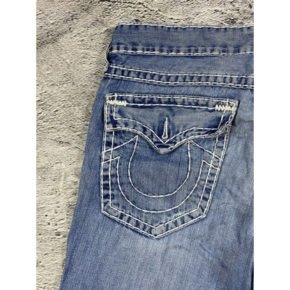 True Religion blue jeans white stitching Y2K Ricky