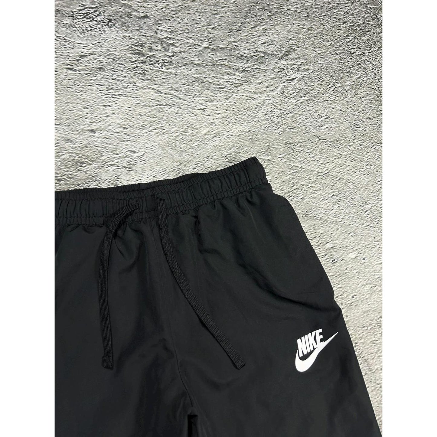 Nike vintage black track pants nylon drill Y2K