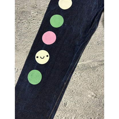 Evisu jeans daicock big logo smile face selvedge denim