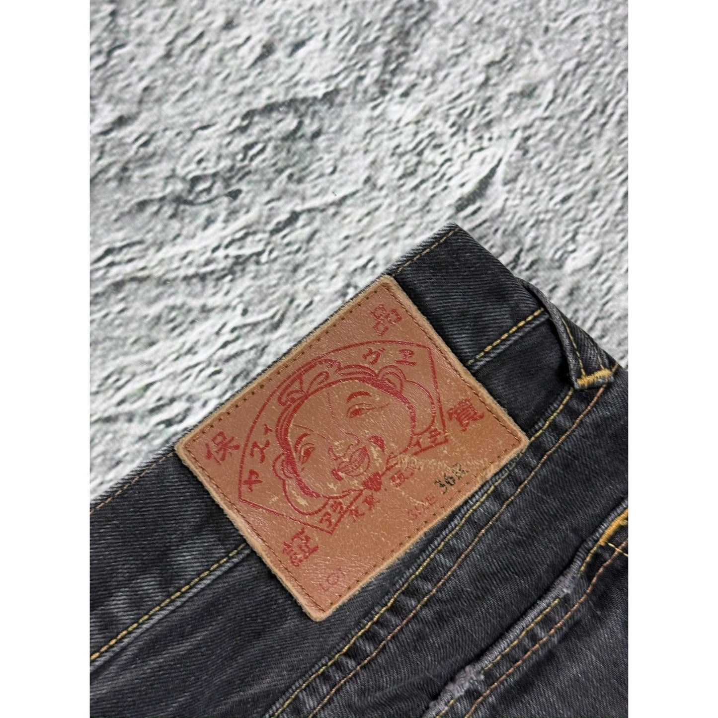 Evisu jeans vintage seagull logo grey / washed black