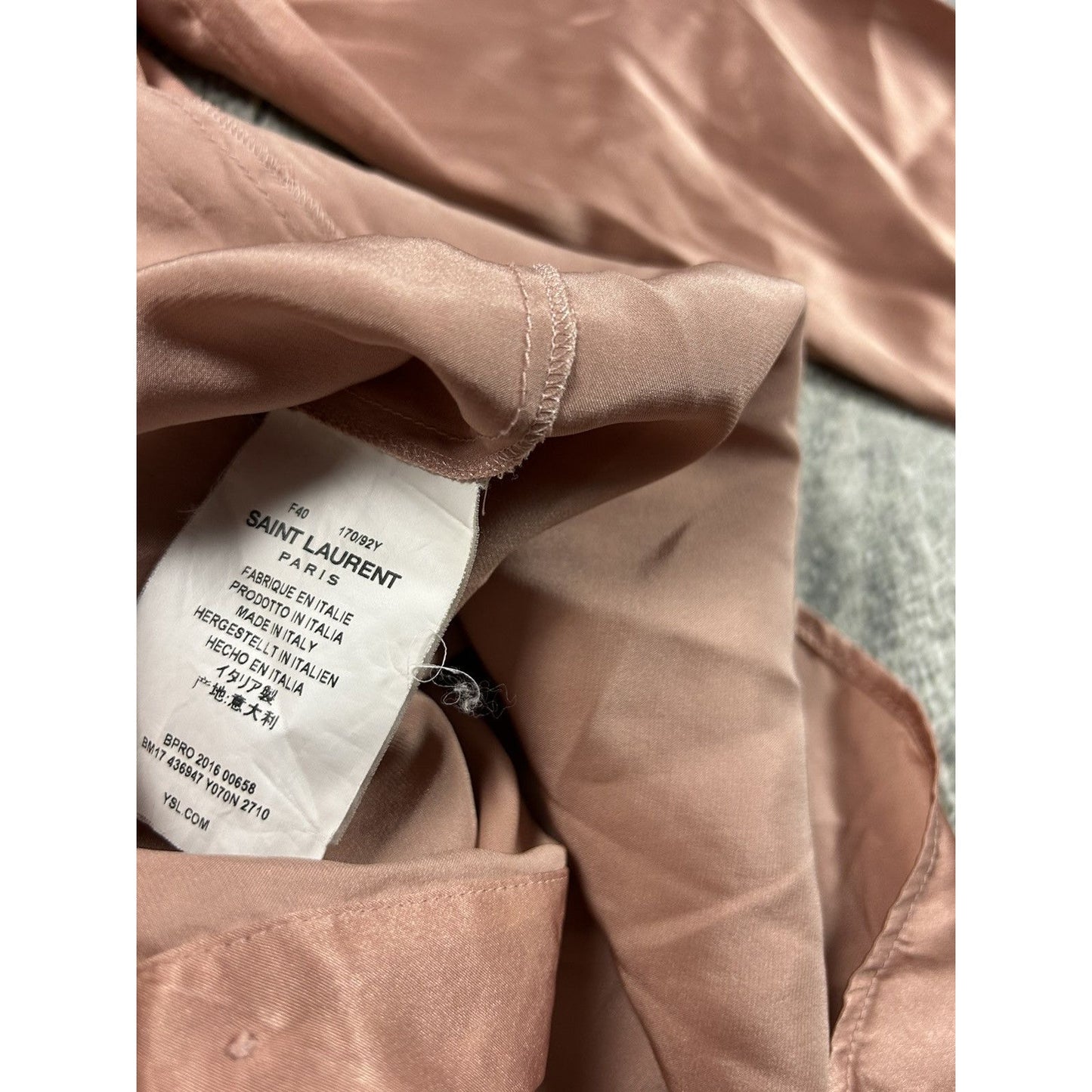 Saint Laurent Paris blouse pink FW16 top