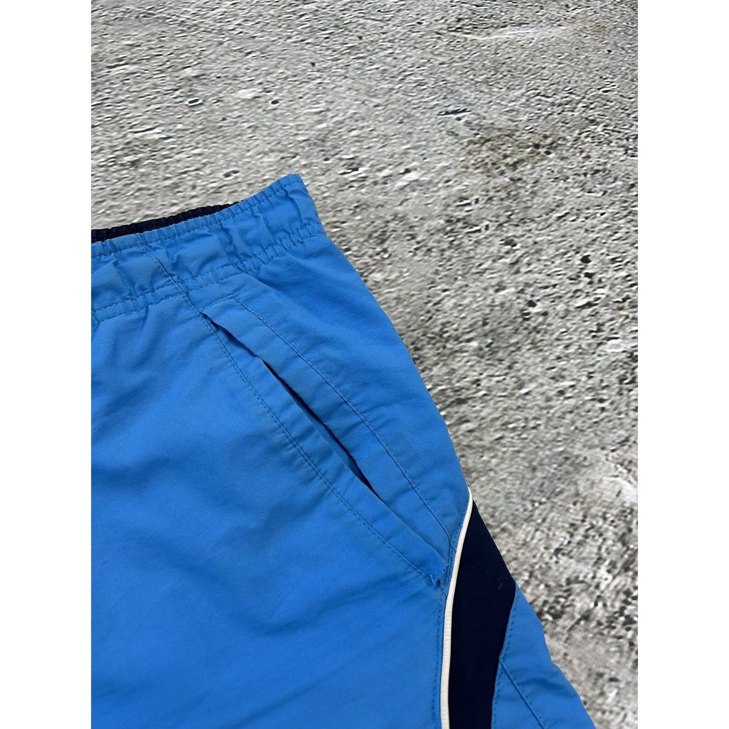 Nike vintage blue shorts track pant small swoosh Y2K