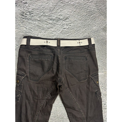 Y2K jeans flared brown cargo