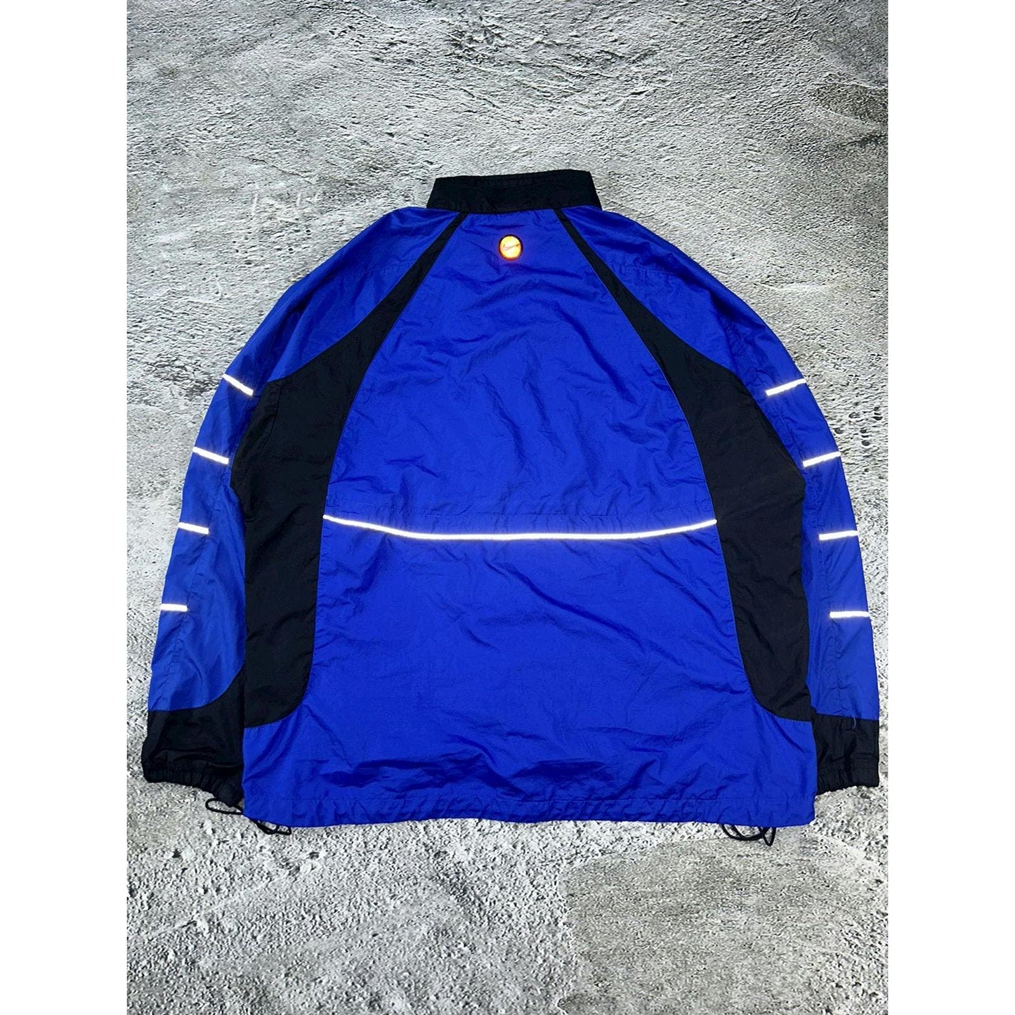 Nike track jacket nylon blue black vintage drill Y2K TN 90s