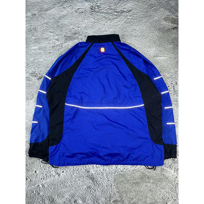 Nike track jacket nylon blue black vintage drill Y2K TN 90s