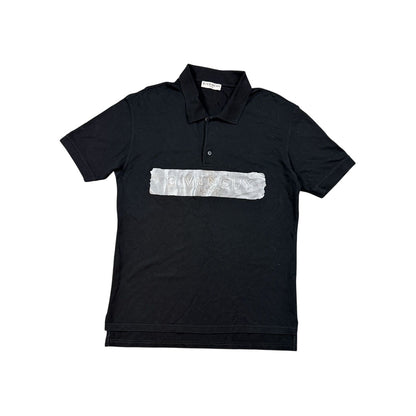 Givenchy Paris Polo T-shirt Black Silver Tape