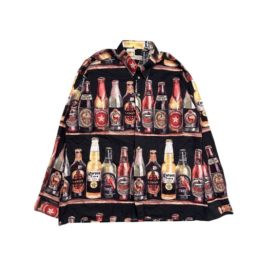 Angelo Litrico Beer Shirt full print longsleeve button-up