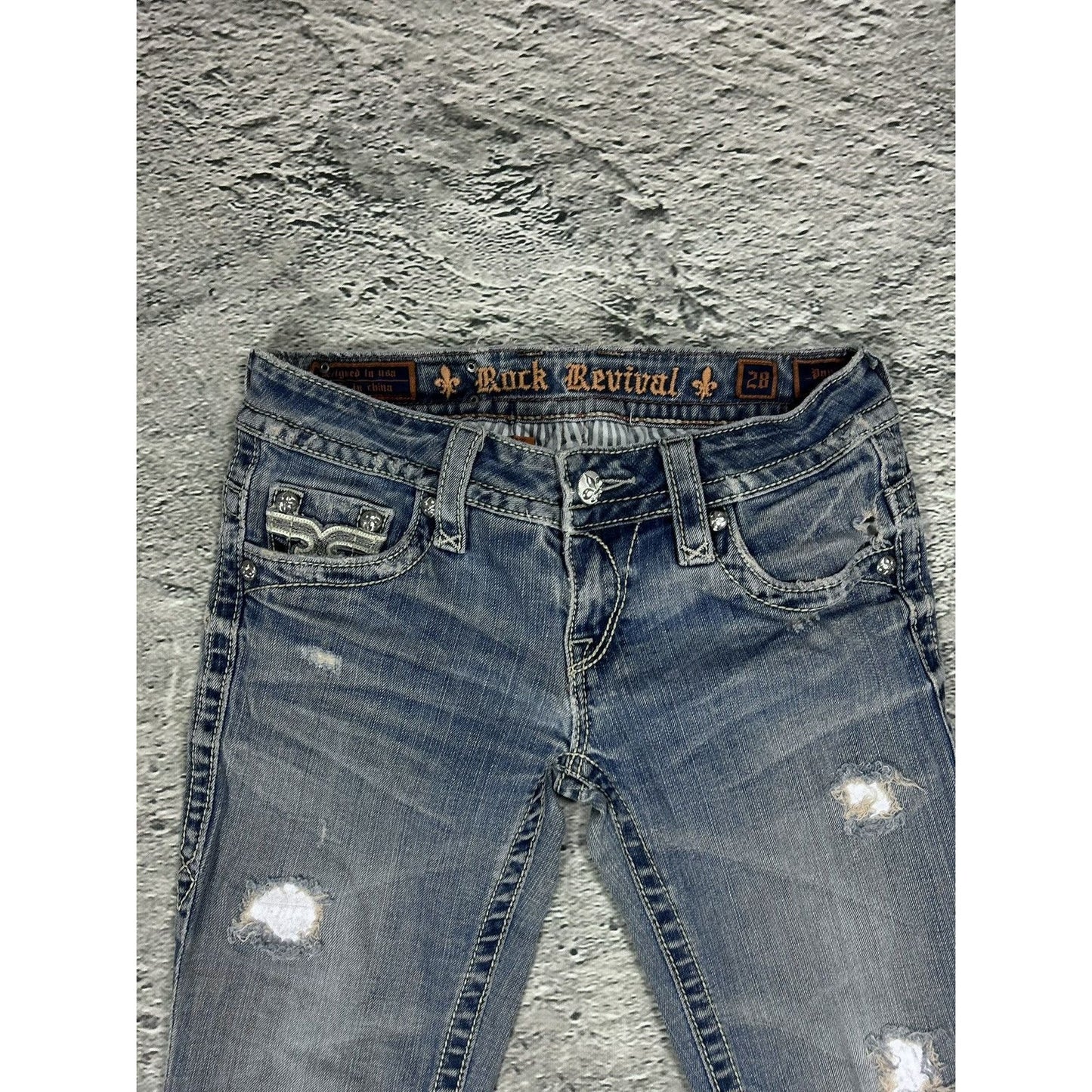 Rock Revival vintage blue jeans Y2K flared
