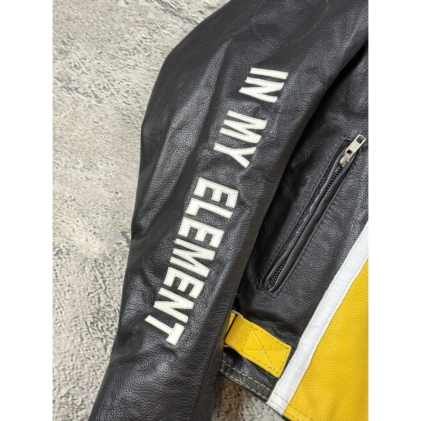 Racing Leather Jacket vintage Y2K motorcycle Michelin