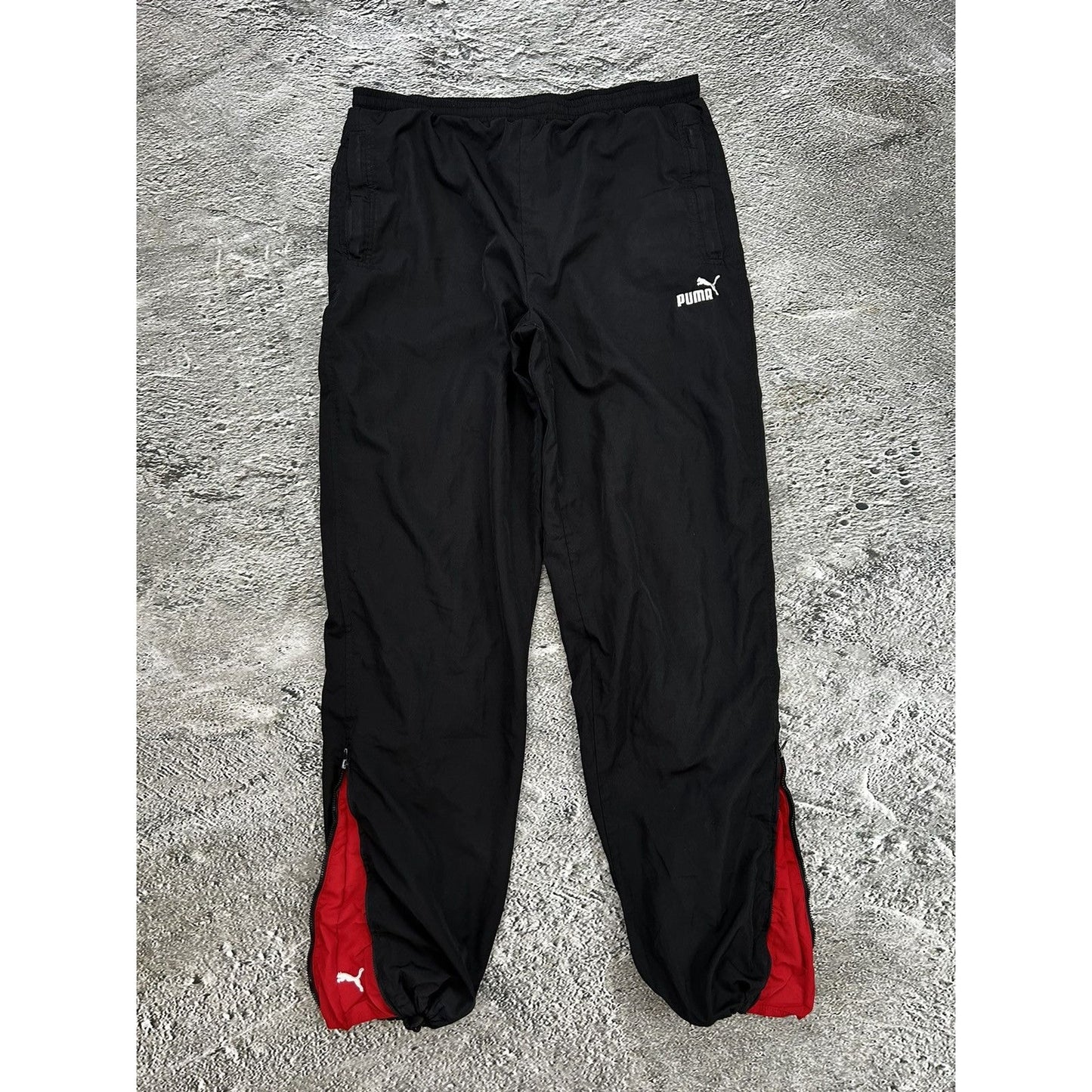 Puma tracksuit pants jacket vintage red black Y2K drill