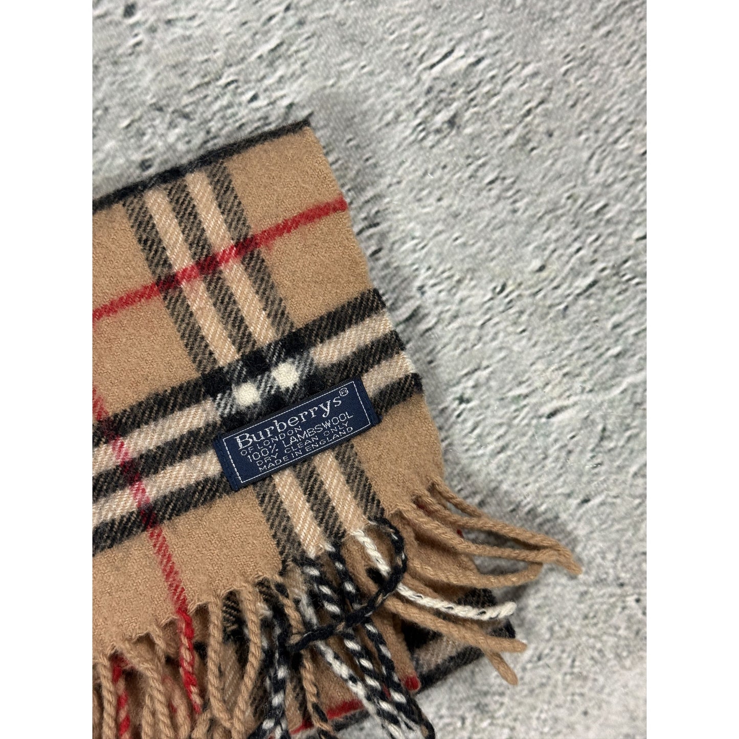 Burberry scarf nova check beige Burberrys lambs wool