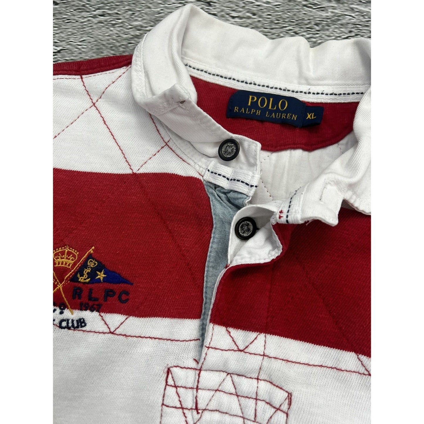 Chief Keef Polo Ralph Lauren striped longsleeve red white