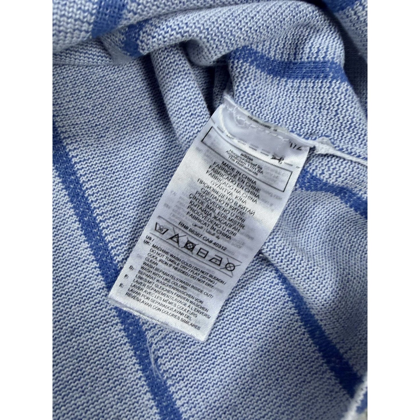 Adidas Human Made polo T-shirt blue striped jersey