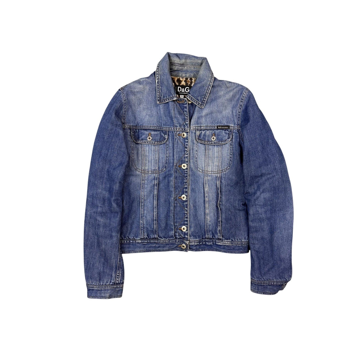Dolce & Gabbana denim jacket leopard lining hedi