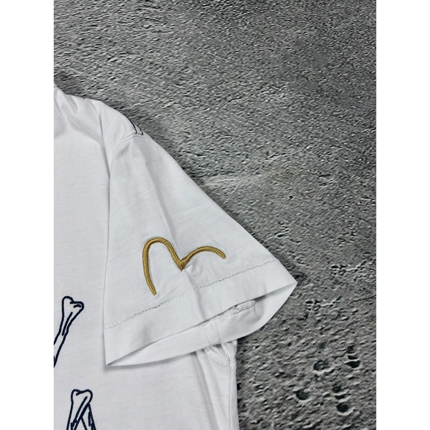 Evisu T-shirt big logo skull white Y2K Donna