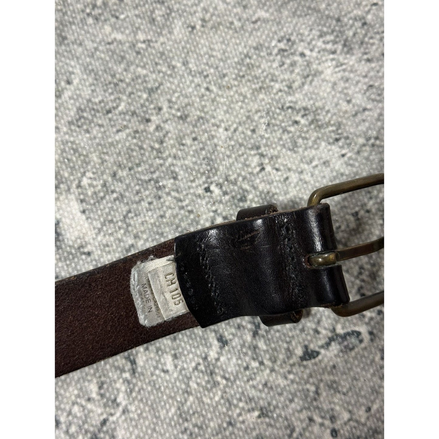 Diesel black leather belt Y2K