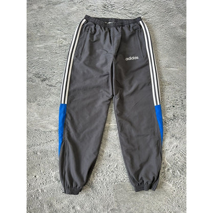 Adidas track suit vintage grey nylon track pants drill