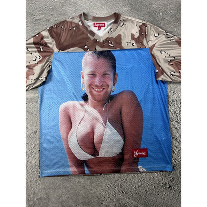 Supreme Aphex Twin Football Jersey chip camo SS25