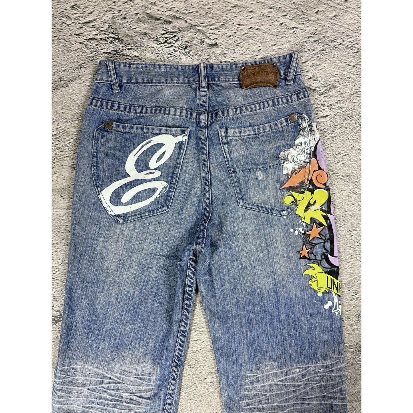Ecko Untld. vintage jeans denim baggy pants Y2K print