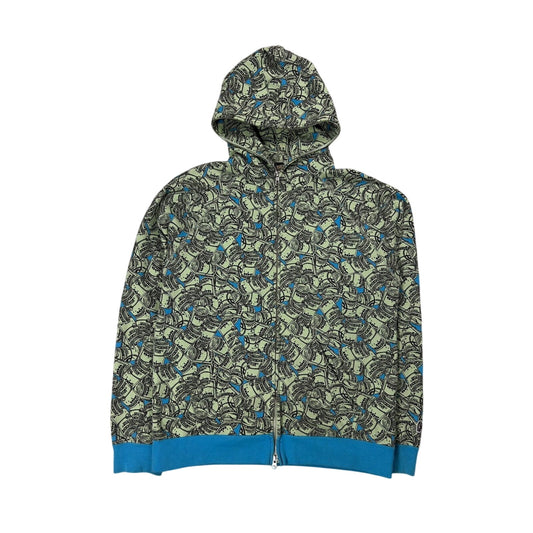 BBC zip hoodie bank rolls green full zip vintage Nigo Bape