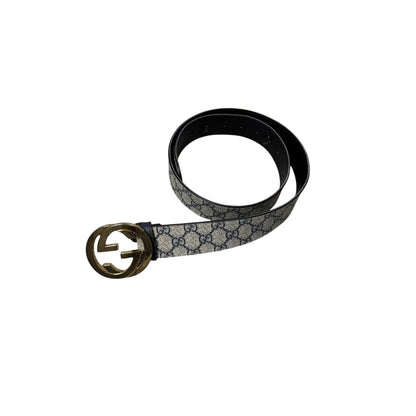 Gucci Belt monogram golden buckle