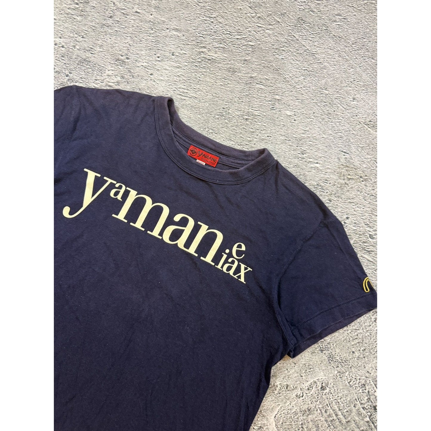 Evisu Yamane t-shirt vintage big logo seagull Navy