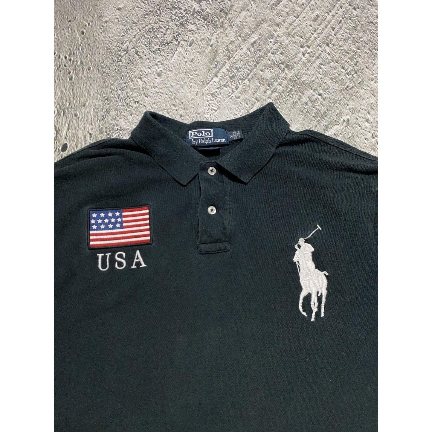 Chief Keef Polo Ralph Lauren USA polo T-shirt black big pony